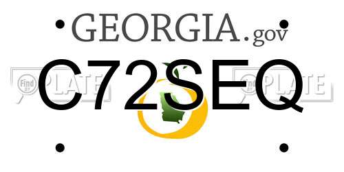 C72SEQ Georgia License Plate