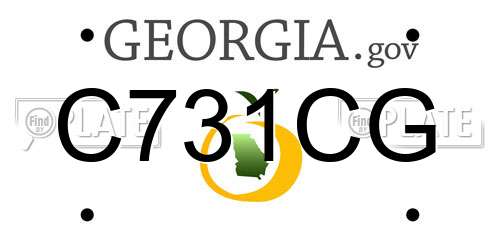 C731CG Georgia License Plate