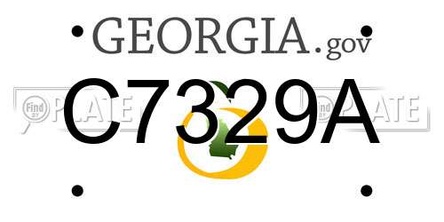 C7329A Georgia License Plate