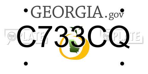 C733CQ Georgia License Plate