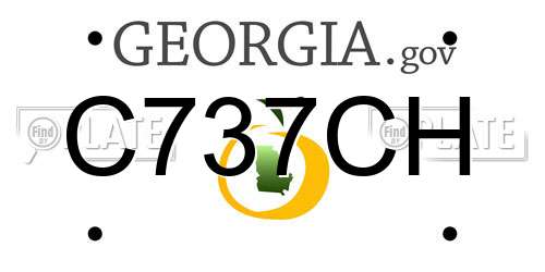 C737CH Georgia License Plate