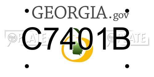 C7401B Georgia License Plate