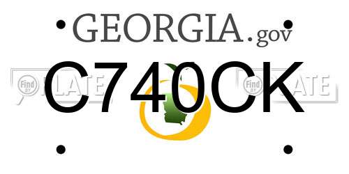 C740CK Georgia License Plate