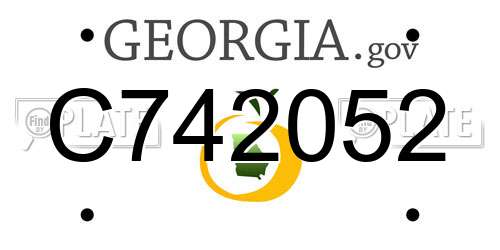 C742052 Georgia License Plate