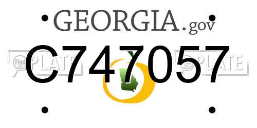 C747057 Georgia License Plate