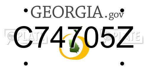 C74705Z Georgia License Plate