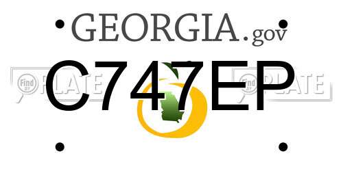 C747EP Georgia License Plate