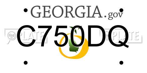 C750DQ Georgia License Plate