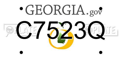 C7523Q Georgia License Plate