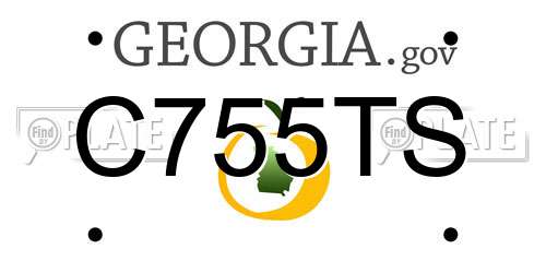 C755TS Georgia License Plate