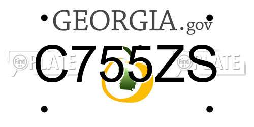 C755ZS Georgia License Plate