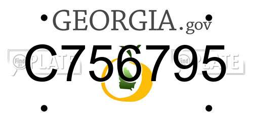 C756795 Georgia License Plate