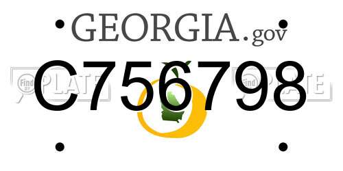 C756798 Georgia License Plate