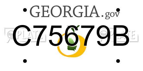 C75679B Georgia License Plate