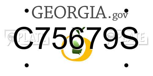 C75679S Georgia License Plate