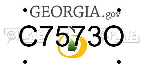 C7573O Georgia License Plate