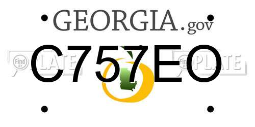 C757EO Georgia License Plate