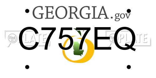 C757EQ Georgia License Plate