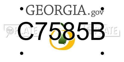 C7585B Georgia License Plate