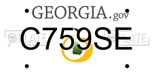 C759SE Georgia License Plate