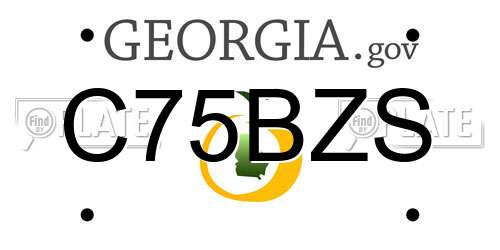 C75BZS Georgia License Plate