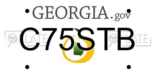 C75STB Georgia License Plate