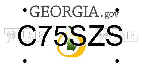 C75SZS Georgia License Plate