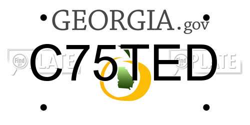 C75TED Georgia License Plate