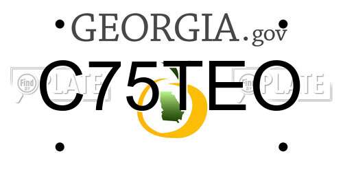 C75TEO Georgia License Plate