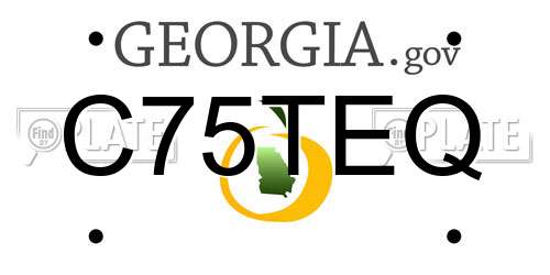 C75TEQ Georgia License Plate