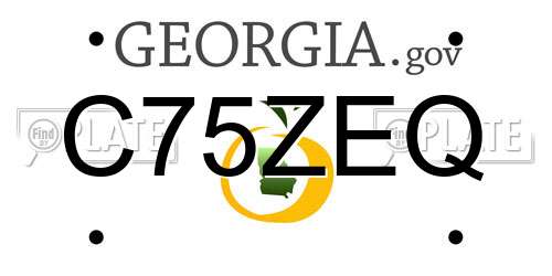 C75ZEQ Georgia License Plate