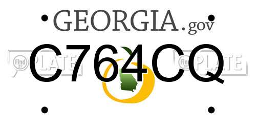 C764CQ Georgia License Plate