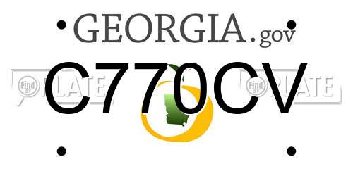 C770CV Georgia License Plate