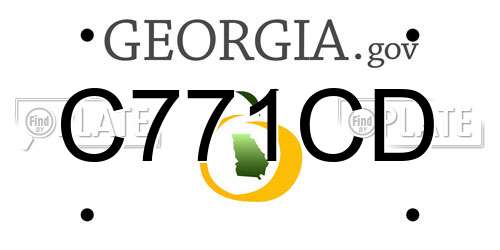 C771CD Georgia License Plate