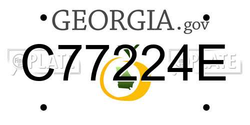 C77224E Georgia License Plate