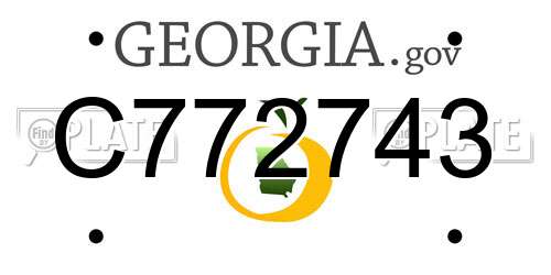 C772743 Georgia License Plate