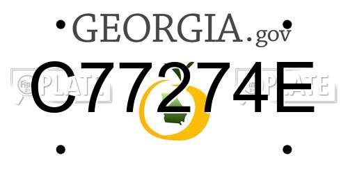 C77274E Georgia License Plate