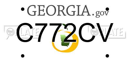 C772CV Georgia License Plate