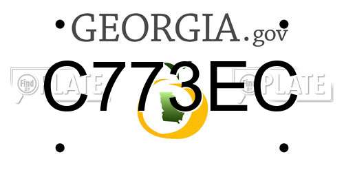 C773EC Georgia License Plate