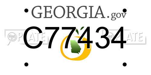 C77434 Georgia License Plate