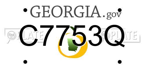 C7753Q Georgia License Plate