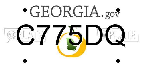 C775DQ Georgia License Plate