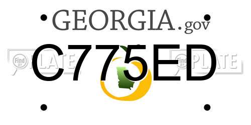 C775ED Georgia License Plate