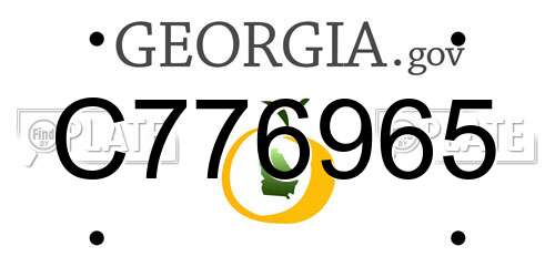 C776965 Georgia License Plate
