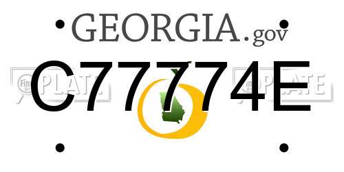 C77774E Georgia License Plate