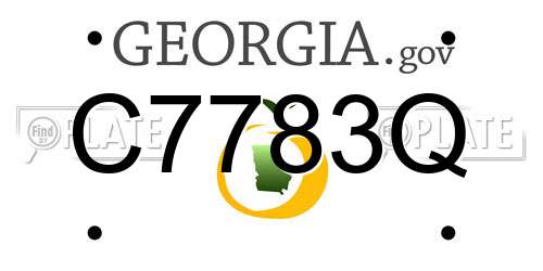 C7783Q Georgia License Plate