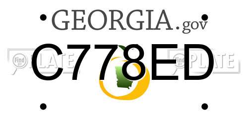 C778ED Georgia License Plate