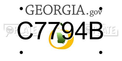 C7794B Georgia License Plate