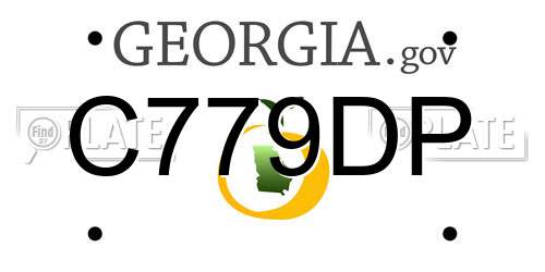 C779DP Georgia License Plate