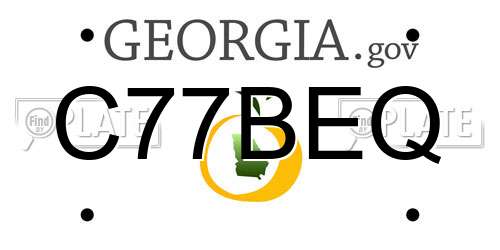C77BEQ Georgia License Plate